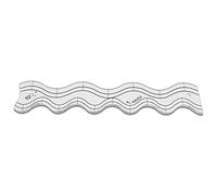 YICBOR Wave Edge Quilting Ruler Template - Clear Wave Quilter's Ruler for Domestic Sewing Machine