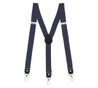 Yicelerate Braces For Men Trousers,Mens Braces For Trousers,Navy Blue,2.5cm Wide Suspenders with Duty Metal Clips, Adjustable Navy Blue Suspenders for Business Wedding & Casual Wear