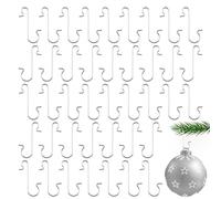 Yicelerate Christmas Bauble Hooks - 100 Pcs Sliver Christmas Ornament Hooks for Baubles,S Hook,Easy to Use & Reusable,Perfect for Xmas Tree Decorations,Lights & Festive Decor,Mini ChristmasHook