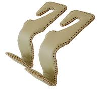 yicheyiyou Car Hooks Universal Car Vehicle Back Seat Headrest Hanger Holder Hook Microfiber Leather & Stainless Steel for Bag Purse Cloth Drink Grocery (Beige)