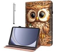 YiChZhe Case for Honor Pad X8a Case 11 inch 2024 Shockproof Protective Case with Adjustable Stand Card Slot Pen Holder Cover, Brown Owl