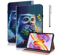 YiChZhe Case for iPad A16 11th Generation 2025 / iPad 10th Generation 10.9 Inch 2022 with Pen Holder, PU Leather iPad 11 Protective Case with Car Sleep/Wake, Stand Tablet Case 2025 Blue Owl