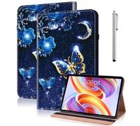 YiChZhe Case for iPad A16 11th Generation 2025 / iPad 10th Generation 10.9 Inch 2022 with Pen Holder, PU Leather iPad 11 Protective Case with Car Sleep/Wake, Stand Tablet Case 2025 Butterfly