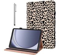 YiChZhe Case for iPad Pro 13-Inch M5/M4 (2025/2024) Shockproof Protective Case with Adjustable Stand Card Slot Pen Holder Auto Wake/Sleep Cover, Leopard Print