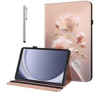 YiChZhe Case for Samsung Galaxy Tab A 10.1 2016/(SM-T580/T585) Shockproof Protective Case with Adjustable Stand Card Slot Pen Holder Cover, Ceramic Roses