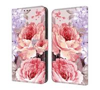 YiChZhe Phone Case for Honor 400 Pro 5G PU Leather Magnetic Flip Cover with Card Slots Protective Wallet Case, Oil Painting Rose