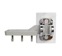 YICI Adjustable Handheld Shower Head Holder Wall Mount Soap Dish with 3 Hooks, Strong Adhesive Shower Bracket, Made from POM Material, Silver