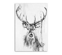 YICIMAOYI Animal Stag Deer Poster Decorative Painting Canvas Wall Posters And Art Picture Print Modern Family Bedroom Decor Posters 08x12inch(20x30cm)