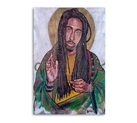 YICIMAOYI Unique Black African American Jesus Colored Poster Decorative Painting Canvas Wall Posters And Art Picture Print Modern Family Bedroom Decor Posters 08x12inch(20x30cm)
