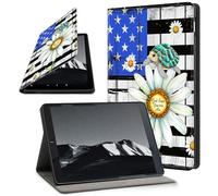 YICKLMNP Case for iPad Air 11-inch M3 (2025) / M2 (2024)/iPad Air 6th/5th/4th Gen 10.9 Inch- Auto Wake/Sleep PU Leather Stand Cover,Multi-Angle Viewing,Turtle Floral Flag