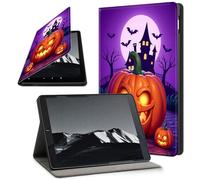 YICKLMNP Case for iPad mini 5th Generation 2019 / iPad mini 4- Auto Wake/Sleep PU Leather Stand Cover,Multi-Angle Viewing,Pumpkin Haunted House
