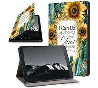 YICKLMNP Case for iPad mini 5th Generation 2019 / iPad mini 4- Auto Wake/Sleep PU Leather Stand Cover,Multi-Angle Viewing,Sunflowers Bible Verse
