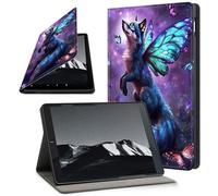 YICKLMNP Case for Samsung Galaxy Tab A9+ 10.9" 2023 - Auto Wake/Sleep PU Leather Stand Cover,Multi-Angle Viewing,Butterfly Wolf Purple