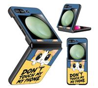 YICKLMNP for Samsung Galaxy Z Flip 5 Case,Slim Shockproof Protective Phone Case,Lightweight Hard PC Anti-Scratch Cover for Z Flip 5 5G,Don't Touch My Phone Design
