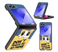 YICKLMNP for Samsung Galaxy Z Flip 6 Case,Slim Shockproof Protective Phone Case,Lightweight Hard PC Anti-Scratch Cover for Z Flip 6 5G,Don't Touch My Phone Design