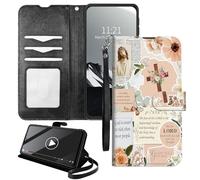 YICKLMNP Wallet Case for Moto Edge 2024 - RFID Blocking,Shockproof,Card Slots,Wrist Strap,PU Leather Cover with Magnetic Closure & Multi-Angle Stand,Christian Quotes 01