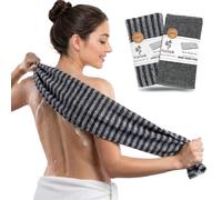 Yiclick Exfoliating Washcloth Towel, Back Scrubber for Shower for Women, Exfoliating Body Scrubber, Loofah Sponge Wash Cloth, Korean Japanese Exfoliating Shower Towel, Exfoliator Washer for Bath