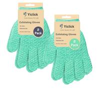 Yiclick Heavy Exfoliating Gloves, Exfoliating Body Scrubber for Bath Shower Exfoliation, Body Scrub Exfoliator for Dead Skin Remover, Exfoliate Sponge Loofah Washcloth Mitt Men Women