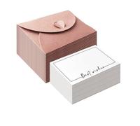 Yicoovey 25 Sheets Small Envelopes with 25 Sheets of Blank Paper, Vouchers to Fill Yourself, Loose to Write Yourself, Mini Envelopes, for Birthday Party Invitation, Thank You Cards