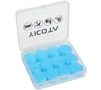 YICOTA 6 Pairs Silicone Ear Plugs Waterproof Moldable Wax Earplugs Reusable Noise Cancelling Soft Ear Plugs for Sleeping Snoring Swimming Airplanes Concerts-Blue (Blue)