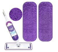 Yicotira Reusable Power Mop Refill Pads for Swiffer Power Mop Starter Kit - Swifter Powermop Pads Refills - Multi-Surface & Wood Mopping Pad Refil for Floor Cleaning - Washable Microfiber Pad, 2 Pack