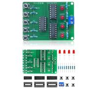 Yidab Soldering Practice Kit DIY Fun Four Red LEDs Responder Plug-in Circuit Kit Learn Soldering Kit For DIYers Learning Electronics (04QDQ04)
