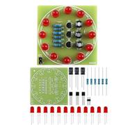 Yidab Soldering Practice Kit DIY Fun Red LED Flash Alternately Turntable Plug-in Circuit Kit Learn Soldering Kit For DIYers Learning Electronics (04H1202)
