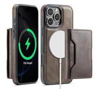 Yidai-Silu 2-in-1 Detachable Wallet Case for iPhone 16 Pro Max RFID Blocking Card Slots Kickstand Shockproof PU Leather Hand Bag Shockproof Protective Back Cover for Apple iPhone 16 Pro Max - Coffee