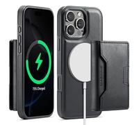 Yidai-Silu 2-in-1 Detachable Wallet Case for iPhone 16 Pro Max RFID Blocking Card Slots Kickstand Shockproof PU Leather Hand Bag Shockproof Protective Back Cover for Apple iPhone 16 Pro Max - Black