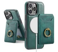 Yidai-Silu RFID Case for iPhone 18 Pro Max 2-in-1 Detachable Wallet, Green | PU Leather mit 2-in-1 Dremovable Removable RFID Blocking Card Slot, Magnetic Case, 360° Stand Folio Cover, Wireless Charging