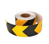 YIDAX Reflective Tape 10M x 10cm Waterproof Safety Warnig Tape Self Adhesive Marking Tape High Intensity Reflective Sticker for Car Truck,Black Yellow