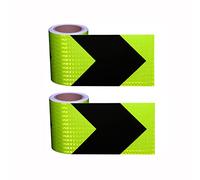 YIDAX Reflective Tape 2 Rolls 3meters x 10cm Waterproof Reflective Stickers Safety Tape Barrier Tape Warning Tape for Truck Car,Black Green