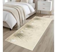 Yidbhsse Bird Animal Runner Rug 60x90 cm, Red-Crowned Crane Washable Runners For Hallways, Grass Botanical Runner Rug Non Slip Soft, Carpet Runner For Entryway Indoor Bedside Kitchen