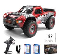 Yidedraw RC Cars 1:14 RC Truck 30 MPH 4WD Remote Control Car for Kids Red | Fast All Terrain RC Trophy Truck for Adults Teens 50Mins Play Off-Road RC Buggy Big Short Course RC Truck with 2 Batteries