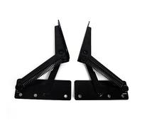 YIDELAI 80 Degree Folding Spring Hinges (1 Pair) Lid Lifting Bracket Sofa Headrest Hinge (Black)
