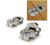 YIDELAI 90 Degree Flap Hinges (1 Pair) Adjustable Concealed Flat Hinges