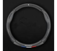 YIDIRUI Car Steering Wheel Cover for Peugeot Partner II Tepee 2008-2012 2015-2017, Microfiber Leather Steering Wheel Cover Breathable Anti-slip Protective Wrap Car Interior Decor Accessories,Black