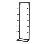 Yidlkecqey Floor-Standing Yoga Mat Storage Rack, 5 Tier Yoga Mat Holder Yoga Mat Storage,Metal Commercial Yoga Mat Foam Roller Storage Rack(Black,40x32x130cm/15.7x12.6x51.2in)