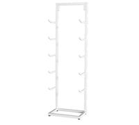 Yidlkecqey Floor-Standing Yoga Mat Storage Rack, 5 Tier Yoga Mat Holder Yoga Mat Storage,Metal Commercial Yoga Mat Foam Roller Storage Rack(White,40x32x130cm/15.7x12.6x51.2in)