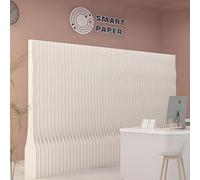 Yidlkecqey Paper partition,Folding paper room divider,Paper retractable room divider,Paper room divider screen,Paper room dividers and folding privacy screens,Folding paper screen(157.4x16.9x59in)