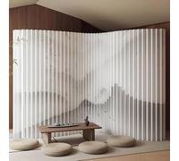 Yidlkecqey Paper room divider,Paper retractable room divider,Folding paper room divider,Paper portable room dividers,Paper indoor partition screen(157.4x16.9x59in)