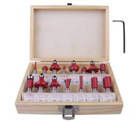 YIDM 15-Piece Professional Router Bit Set: 8mm Shank Wood Cutting Tools with Wrench and Storage Case