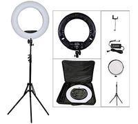 Yidoblo 18 inches Digital Display Dimmable 3200K-5500K LED Ring Light Kit for Camera Smartphone Portrait Selfie Youtube Photo Video Studio Photography Continuous Outer Lighting
