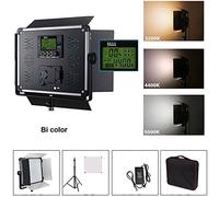 Yidoblo Dimmable Bi-color LED Video Lighting Kit with Tripod Stand, U Bracket, Barndoors for Photo Studio Youtube Video Photography Lights, Durable Metal Frame,3200K-5500K, CRI 96+, DMX512