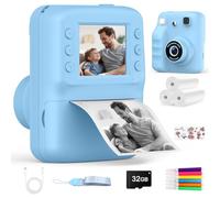 Yidoroye Kids Instant Print Camera, Toys for 3-10 Year Old Boys Girls Gifts 2.4'' HD 1080P Video & 32GB SD Printing Camera for Kids Gifts for 3 4 5 6 7 8 9 Year Old Boys Girls Birthday Presents Xmas