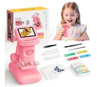 Yidoroye Science Experiments for Kids Microscope, 2.0" HD Digital Microscope STEM Toys for 5-12 Year Old Girls Gifts Science Kit for Kids 4-8 Year Old Girls Boys Toys Christmas & Birthday Presents