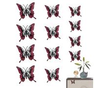 Yidueace Butterfly Decals, Skeleton Flower Wall Stickers, Halloween Decoration 3D Window Butterfly Decals for Home Classroom Bedroom Workplace Wedding Birthday Dorm Daily Living Room