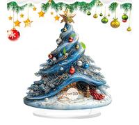 Yidueace Christmas Acrylic Ornament | 2d Acrylic Christmas Tree Decorations for Desk,Table Centerpieces Party Supplies for Home Office Living Room Bedroom Bookshelf Windowsill Mantel Wedding