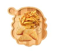 Yidueace Christmas Wooden Tray - Santa Reindeer Food Tray for Snack - Decorative Serveware Kitchen Gadgets for Fruit Dinner Appetizer Dessert Cake Cookie Candy Salad Party Wedding Birthday