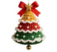 Yidueace Crochet Christmas Decoration - Christmas Trees Crochet Crafts | Pendant for Celebrations Beginners Car Interior Mirror Handmade